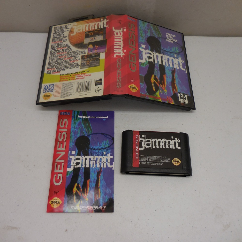 Jammit Sega Genesis 1994 Street Basketball CIB Case Manual Virgin Interactive